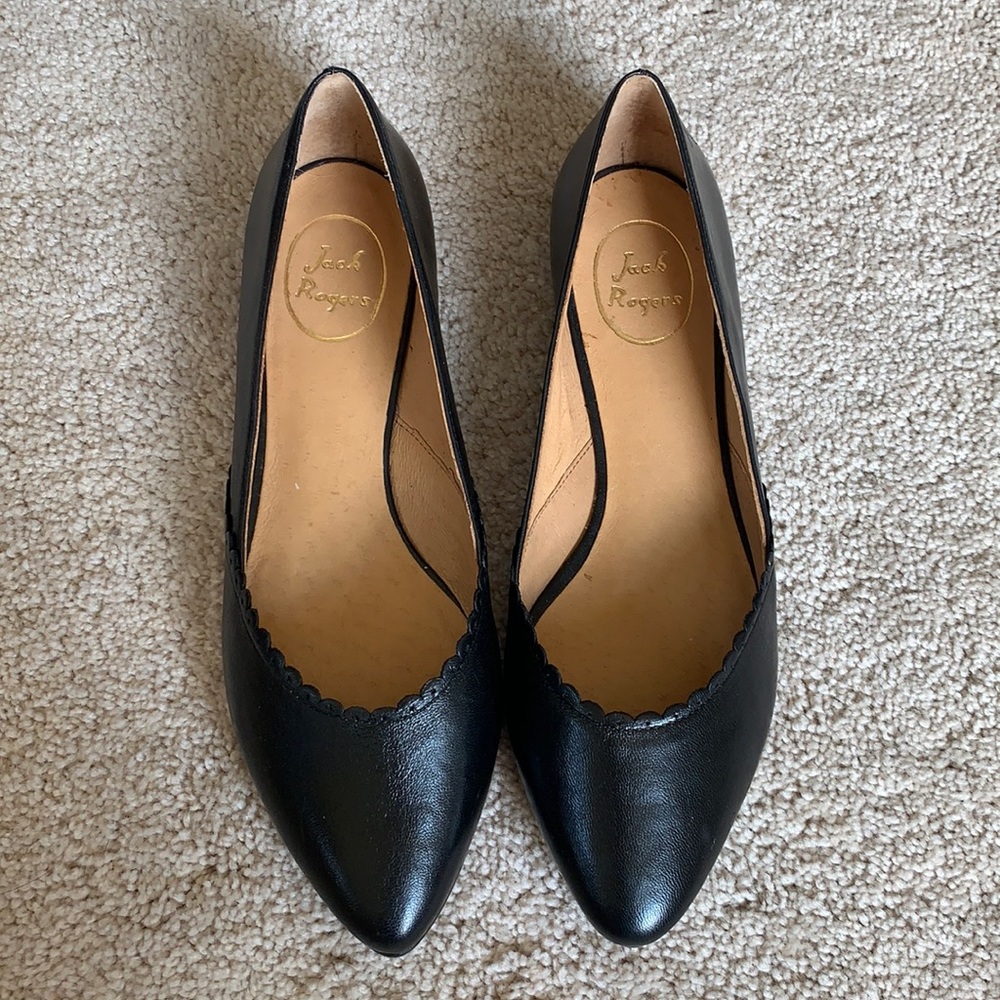 Jack Rogers Scalloped Leather Flats